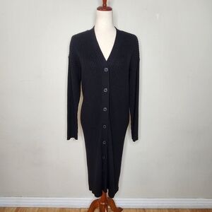 Marissa Webb Black Sweater Dress or Duster Black Size Small